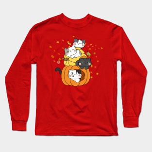 Autumn is here - Pumpkin Cat Long Sleeve T-Shirt